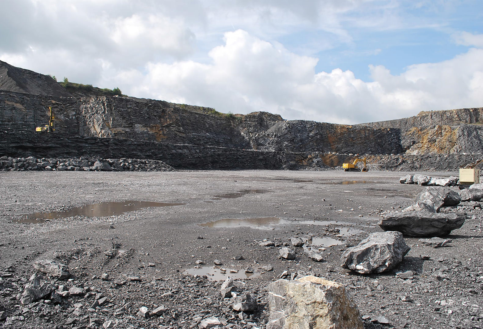 Open pit quarry in Belgium