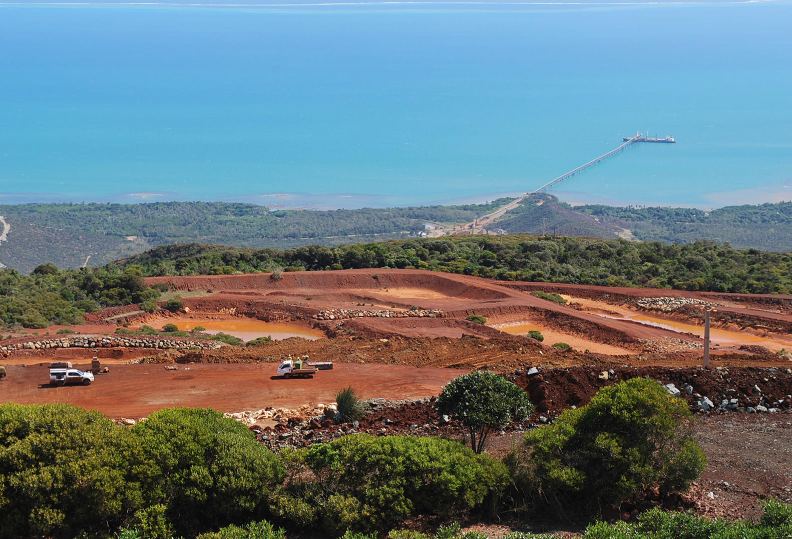 Open pit quarry in New Caledonia