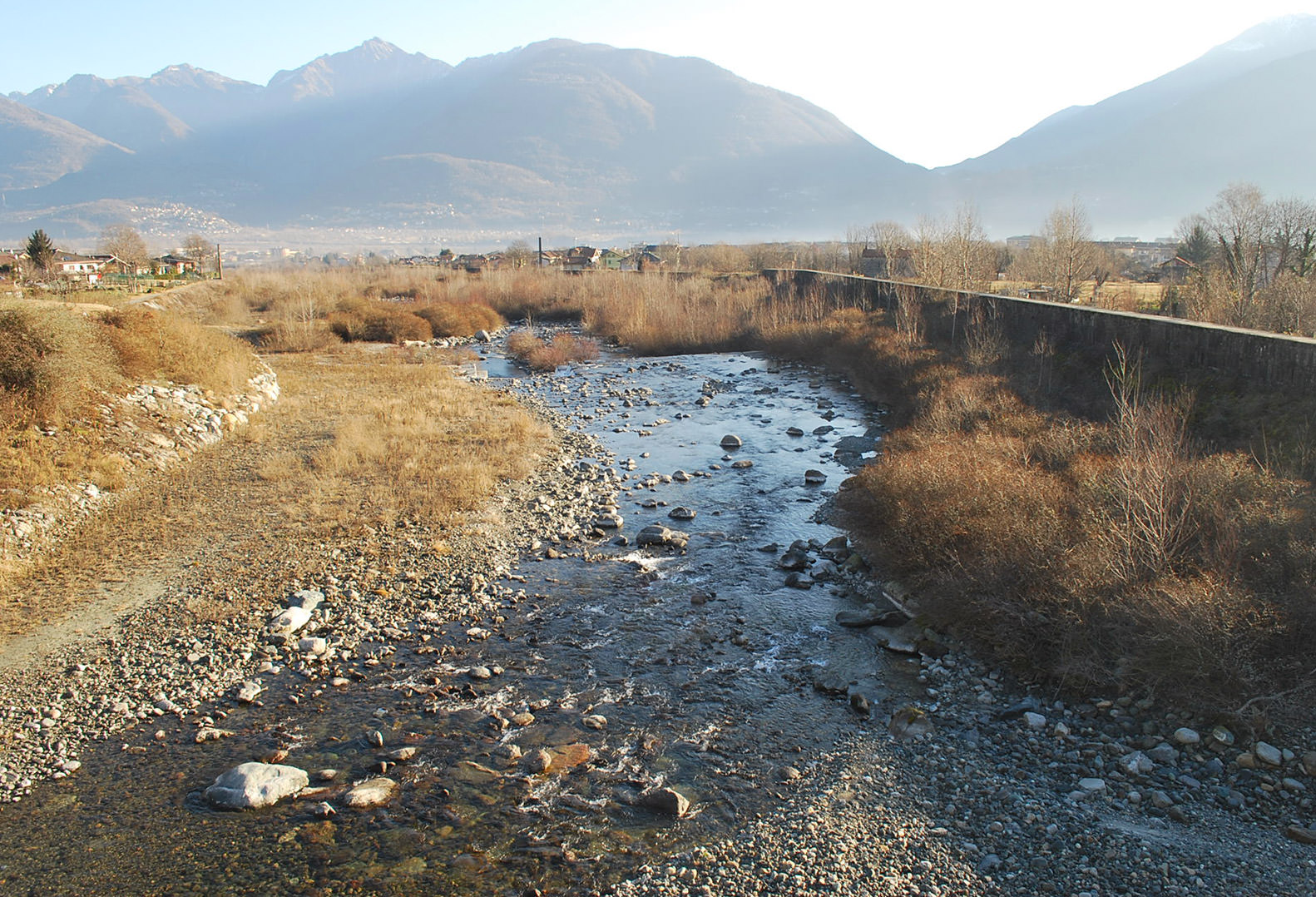 Shallow running river in Spain