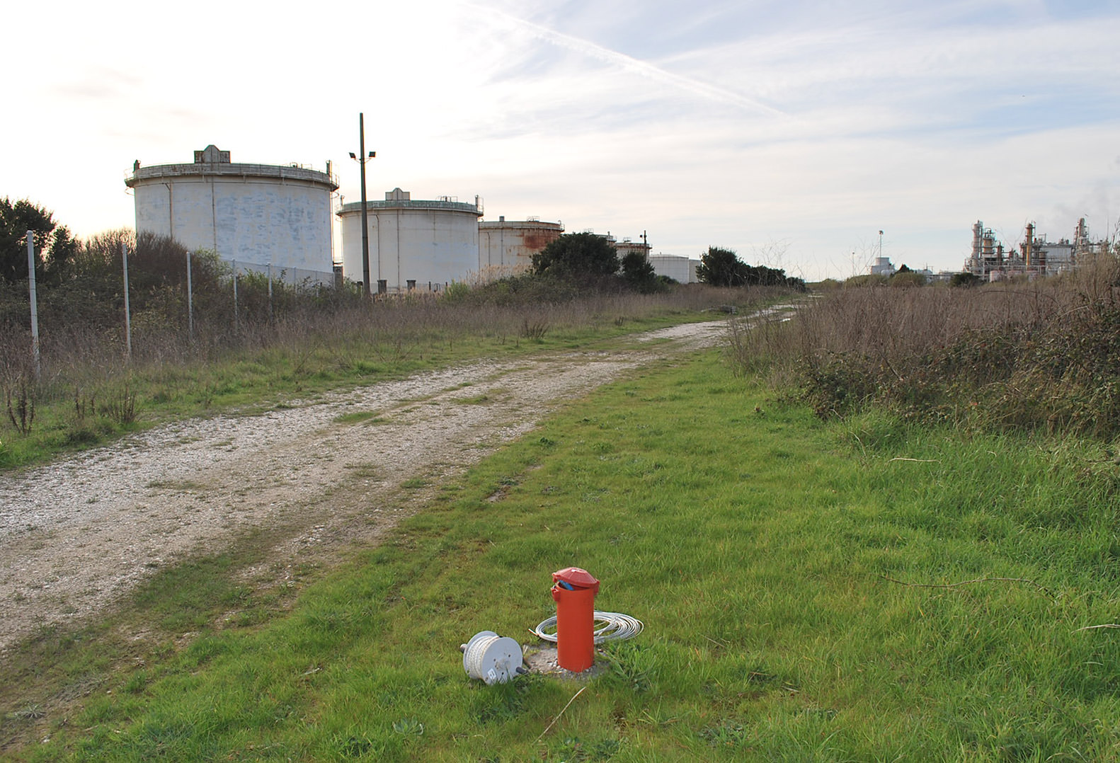 Control piezometers measuring underground water pressure of a commercial property in Italy