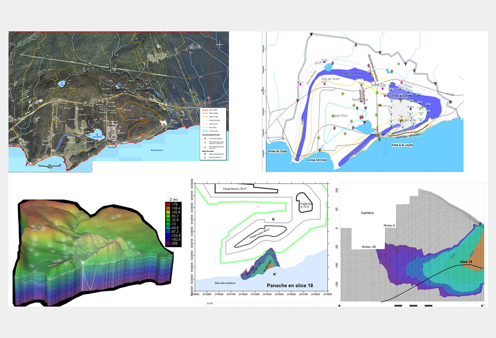 Five views of a Hydrogeological model for saline intrusion study